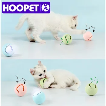 HOOPET animale de Companie Jucărie Pisica de Formare Palying Minge de Jucărie Jucării Umplute cu Balonul Rotund, Cu Clopote de Pisică Câine