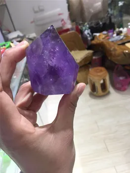 Uimitor piatră prețioasă natural de culoare violet ametist piatra crystl bagheta de vindecare de piatră prețioasă cristal de formă neregulată bagheta ca cadou