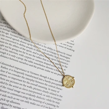 Real Argint 925 Lungi Rotunde Monedă Cravată Coliere Pentru Femei Bijuterii de Nunta Cadou Colier Boho joyas de plata