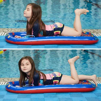 Gonflabile placă plutitoare de drenaj jucării de apă se montează pe pat plutitor școală de înot ture