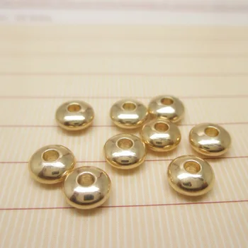 IB3702 de Aur buna volan plat pacer margele de 3-4mm DIY accesorii bijuterii 100buc