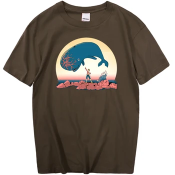 Una Bucata Monkey D. Luffy Tricouri Desene Animate Whale Print T-Shirt Mens Cu Maneci Scurte De Vara Din Bumbac Om Tricou Hip Hop De Epocă Topuri