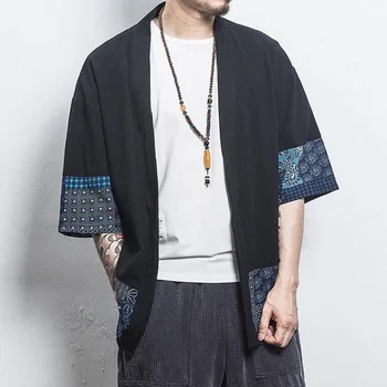 Aoliwen brand pentru Bărbați îmbrăcăminte tradițională bumbac lepra haine barbati haine din China bumbac cusut haina cu maneci scurte