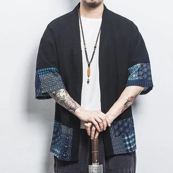 Aoliwen brand pentru Bărbați îmbrăcăminte tradițională bumbac lepra haine barbati haine din China bumbac cusut haina cu maneci scurte