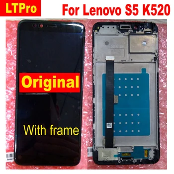 Original, cel Mai bun Plin Display LCD Touch Screen Digitizer Ansamblul Senzorului + Rama / rama Pentru Lenovo S5 K5 K520t K520 Telefon