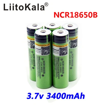 8pcs Liitokala nou original baterie 18650 3400 mah 3.7 v baterie cu litiu NCR18650B 3400mah baterie de lanternă.