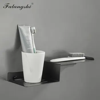 Falangshi 304 din Oțel Inoxidabil Coș Raft Suport Pentru Șampon, Săpun, Hârtie Igienică de Stocare de Telefon Montat pe Perete WB8005