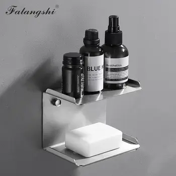 Falangshi 304 din Oțel Inoxidabil Coș Raft Suport Pentru Șampon, Săpun, Hârtie Igienică de Stocare de Telefon Montat pe Perete WB8005