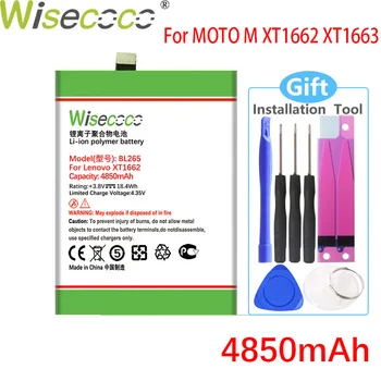 WISECOCO 4850mAh BL265 Bateriei Pentru Lenovo XT1662 Baterie Pentru MOTO M XT1662 XT1663 Telefon Inteligent mai Recentă Producție+Numărul de Urmărire