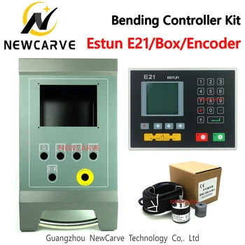 Îndoire Controller Kit Estun E21 Pliante de Presă de Frână de Mașină de Îndoire Controler Cu Perdeaua Cutie Encoder, Comutatoare NEWCARVE