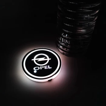 2 BUC LED-uri Auto Logo Cana de Apa Pad Pentru Opel Multicolor de Lumină Auto Suport pentru pahar Mat roller-Coastere Atmosfera Decor Accesorii Auto