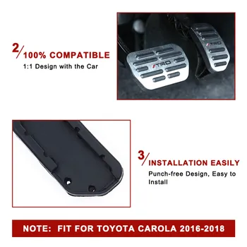 Pentru Toyota Corolla, RAV4 2016 2017 2018 Masina Accelerator de Gaze Pedalei de Frână Non Alunecare Pedalei Tampoane de Acoperire Accesorii Styling