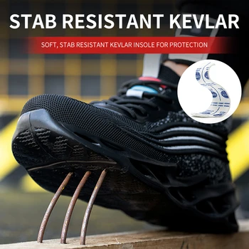 2020 Respirabil Oameni Lucrează Sheos Moda Anti-zdrobitor Anti-puncție protectia muncii Incaltaminte de Elasticitate Lumina Bărbați Sport Pantofi de protecție