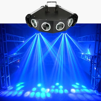 Profesionale petrecere disco LED beam patru ochi cu laser de scanare DMX 4 lentile DJ familie muzica de petrecere de Crăciun lumini decorative
