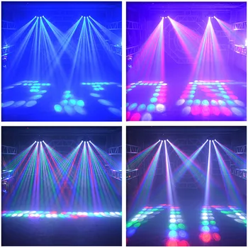 Profesionale petrecere disco LED beam patru ochi cu laser de scanare DMX 4 lentile DJ familie muzica de petrecere de Crăciun lumini decorative