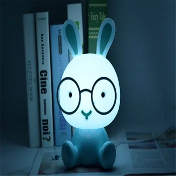 UE Desene animate de Animale a Condus Lumina de Noapte pentru Copii Camera Copiilor Lampa de Noapte Cadou de Crăciun Alături de Deco Iepure Lampa USB Lumini de Noapte