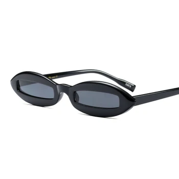 Kachawoo mici, ovale ochelari de soare pentru barbati black red leopard alb roz mini-ochelari de soare accesorii pentru femei de vară 2018 UV400