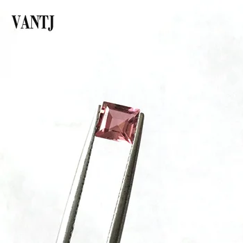VANTJ Naturale Turmalina Roz Vrac Piatră prețioasă Pătrat 4mm pentru Argint Aur Bijuterii Femei Aleatorii de Livrare