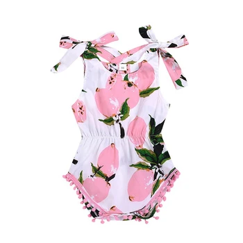 Romper Baby Girl haine de vara Model Floral Salopeta fără Mâneci pentru nou-născuți haine pentru sugari, copii