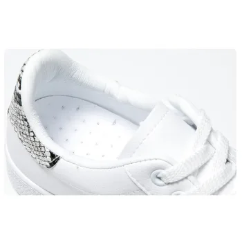 YINSTGER Femei albe, Pantofi Casual, Adidasi de Vara lady stil de Moda de Cauciuc unic respirabil Snake print pantofi Sport