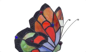 2020 nou Art Decor Fluture de Lampă Vitraj Vitralii Iluminat Interior Mozaic de Sticlă 3D Fluture Masă Lumini Pentru Camera de zi