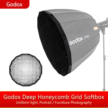 Godox Portabil P120L P120H 120cm Adânc Parabolic Softbox Grila in forma de Fagure