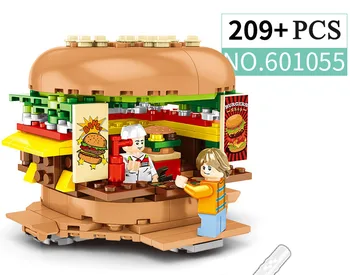 SEMBO Mini Blocuri Stradă Magazin de Constructii Magazin Micro Cărămizi chips-uri hamburger inghetata model de Învățământ jucării Distractive pentru Copii Cadouri
