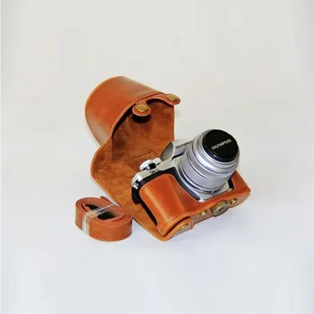 PU Piele Sac de aparat de Fotografiat Caz Pentru Olympus EM10 II E-M10 MarkII EM10 III E-M10 Mark III Sac de aparat de Fotografiat se Acoperă Cu Curea de Umăr