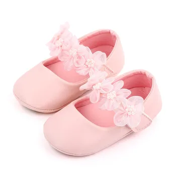2020 Moda Primul Copil Walker Pantofi Copii Fete Copii Petrecere Balerina Pantofi Pentru Sugari Flori De Pantofi Casual