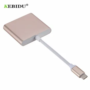 KEBIDU USBC 3.1 Convertor USB Tip C La USB 3.0/TypeC de sex Feminin Adaptor Încărcător 4K pentru Macbook Pixel de Tip c Adaptor