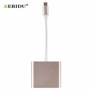 KEBIDU USBC 3.1 Convertor USB Tip C La USB 3.0/TypeC de sex Feminin Adaptor Încărcător 4K pentru Macbook Pixel de Tip c Adaptor