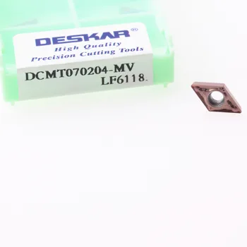 10BUC DESKAR DCMT070204 DCMT070208 MV DCMT11T304 DCMT11T308 LF6118 Insertii Carbură de Instrumente de Cotitură Pentru Prelucrare Oțel Inoxidabil
