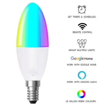 E14 B22 tuya de viață inteligentă WiFi becuri RGB 6W led lampă bec estompat multicolor bec Alexa de Start Google Voice Control DROPSHIP