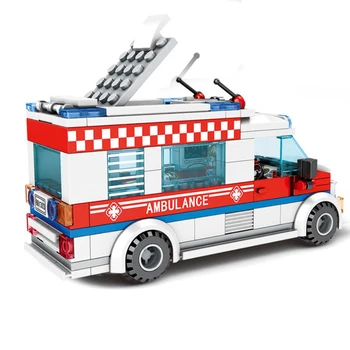 Noul Oraș Ambulanță Serie Medicale ambulanță Blocuri Model Seturi de Cărămizi Clasic Jucarii Educative Pentru Copii Cadouri