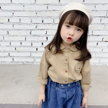 1-6 ani Primăvară Toamnă coreean Fete pentru Copii Broderie Tricouri Copii Tricouri pentru Copii Nou 2020 Fete pentru Copii Tricou cu Maneci Lungi