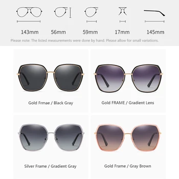 KATELUO Pătrat Supradimensionat ochelari de Soare pentru Femei Polarizati Acoperire UV400 Ochelari de Soare de sex Feminin de Ochelari Pentru Femei 6190