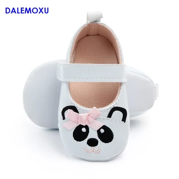 DALEMOXU Baby Pantofi de Copil Drăguț Panda Dress Toddler Princess Pantofi pentru Sugari Adidași Desene animate Casual Nou-născut Pantofi cu Arcuri