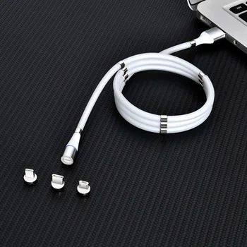 Magie Coarda Magnetic Cablu de Date de Tip C, Rapid de Încărcare Pentru iPhone 11 Pro 8 7 6 Android Micro Cablu USB Auto Incarcator USB Rapid