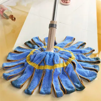 Rotary Auto-Răsucire Apă Mop De Curățare De Uz Casnic Țiglă Podea Din Lemn Mop Absorbant Tijă De Oțel Mop Cu Cap Liber De Spălare De Mână