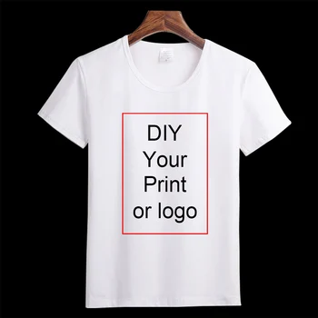 Personalizate de Imprimare Tricou Femei Fete DIY Fotografie Logo-ul de Brand de Top Tees T-shirt pentru Bărbați haine de Băiat Casual Copilul e Copil Tricou