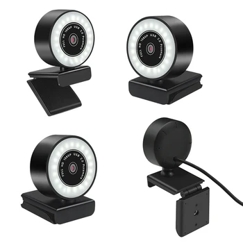 Calculator cu Camera Webcam 1080P, 2K 500W Pixeli Webcam Auto Focus HD Umple de lumină Web Cam Cu Microfon Lumină LED-uri aparat de Fotografiat Pentru Youtube Live
