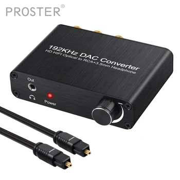 De la Digital la Analog Audio Convertor Adaptor DTS AC-3 la 2.0 CH DAC Optic Coaxial RCA Jack de 3,5 mm 5.1 ch Digital Audio Decoder