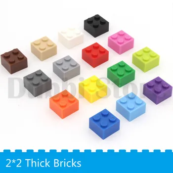 2*2 Bloc DIY Caramizi Groase 100g/multe despre 75pcs Compatibile cu Lego Jucărie de Învățământ Multicolor Cadou pentru Copii