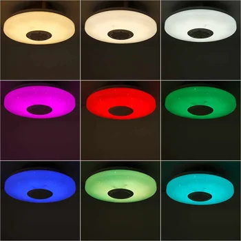 120W Moderne RGB LED Lumina Plafon APLICAȚIE de Muzică bluetooth Lumina Inteligent Lampă de Plafon+Control de la Distanță pentru Camera de zi Dormitor de Iluminat
