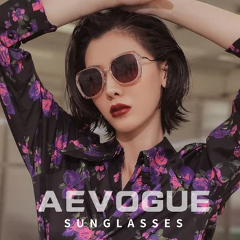 AEVOGUE Noi Femeile Poligon Moda Retro ochelari de Soare Polarizat Gradient Lens Conducere Ochelari de Design de Brand UV400 AE0785