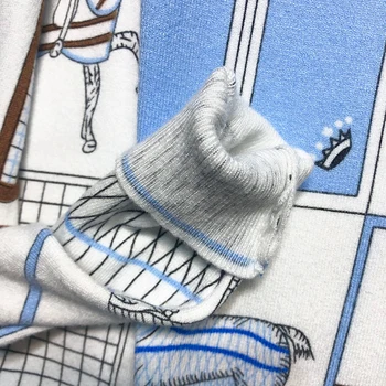 Moda cal de imprimare pulovere pentru femei de toamna calda moale tricotate pulovere doamna iarna imprimate pulover tricotaje cal de imprimare topuri