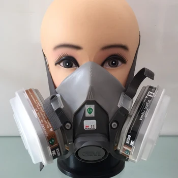3M 6200 aparat de Respirat cu Jumătate de față Mască de Gaze Pictat Masca Carbon activ Împotriva Organice Vapori de Gaz Cartușe 7 Articole pentru 1 Set