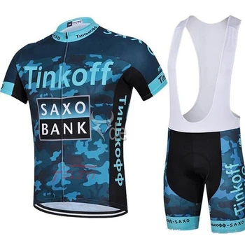 2021 Tinkoff Saxo Bank Maneci Scurte Ciclism Jersey Set Ropa Ciclismo Hombre MTB de Ciclism Îmbrăcăminte Respirabil biciclete Biciclete Jersey