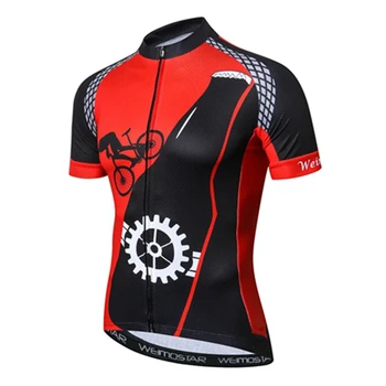Weimostar Roșu Negru Ciclism Îmbrăcăminte Ciclism Jersey Shirt de biciclete Biciclete Ciclismo MTB Biciclete Ciclism Îmbrăcăminte Maillot Ciclismo