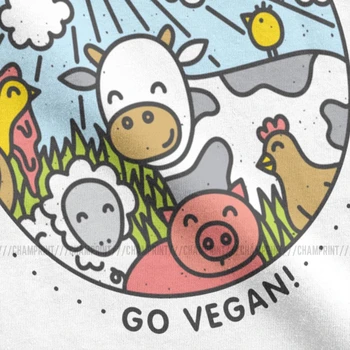 Femei Animalele Sunt Prieteni Nu Du-te de Alimente Vegan tricouri Vegetarian Tricou Harajuku Topuri Teu Rotund Gat Idee de Cadou Haine de sex Feminin